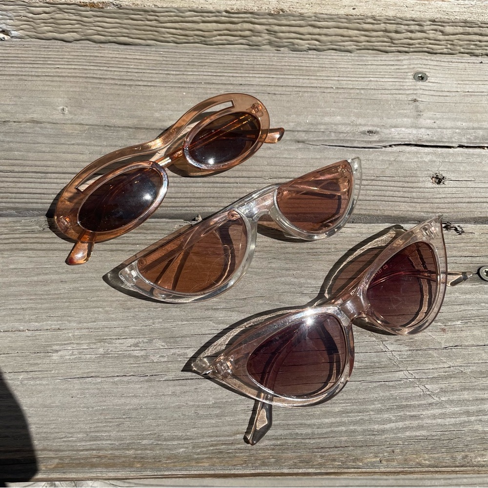 Stylish Cat-Eye and Round Sunglasses Set